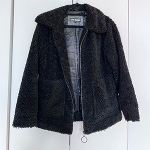Steve Madden medium zip up Sherpa jacket